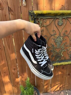 Vans Black & White High-Top Skate Sneakers